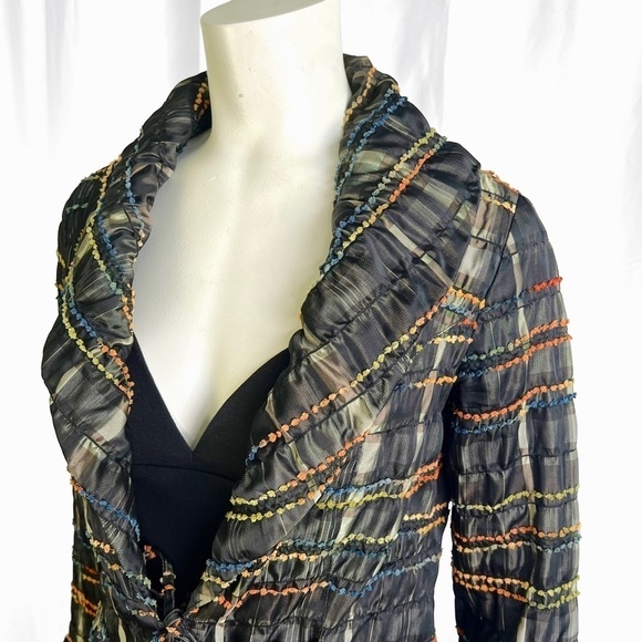 ALEXANDER MCQUEEN 1995 GREEN JACKET MULTICOLOUR STRINGS VINTAGE MADE IN ITALY 40 - Picture 9 of 17